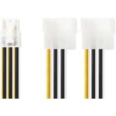Nedis CCGP74210VA015 2x Molex uros-PCI Express naaras 0.20 m Sisäinen Virtakaapeli