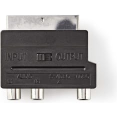 Nedis CVGP31902BK SCART Uros-S-Video naaras/3x RCA naaras SCART-adapteri