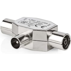 Nedis CSGP40951ME IEC(Coax)Uros-2x koaksiaali naaras Satelliitti- ja antenni-sovitin