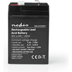 Nedis BALA45006V Ladattava 6V 4500 mAh Lyijyhappoakku