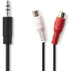 Nedis 3.5 mm uros - 2x RCA naaras stereoaudiokaapeli
