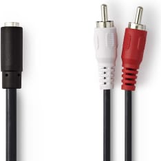 Nedis 2x RCA male - 3.5 mm female stereo audio cable