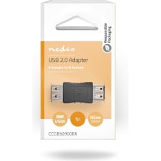 Nedis USB-A female-female adapter