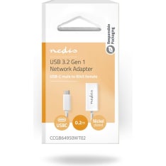 Nedis USB-C - RJ-45 verkkosovitin