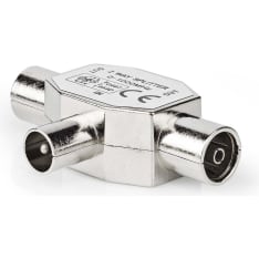Nedis CSGB40951ME IEC (Coax) Uros-2x koaksiaali naaras Satelliitti- ja antenni-sovitin