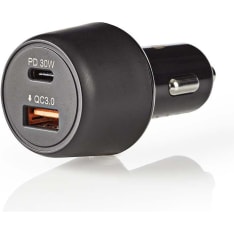 Nedis 3,0 A USB(QC 3.0)/USB-C 30 W autolaturi