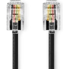 Nedis TCGP90100BK50 RJ10 Uros-RJ10 Uros 5.00 m Puhelinkaapeli