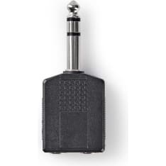 Nedis CAGP23940BK 6.35 mm male-2x 6.35 mm female Stereo audio adapter