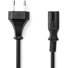 Nedis PCGB11040BK20 Euro Uros-IEC-320-C7 Suora 2.00 m Sähköjohto