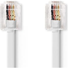 Nedis TCGB90200WT50 RJ11 Uros-RJ11 Uros 5.00 m Puhelinkaapeli