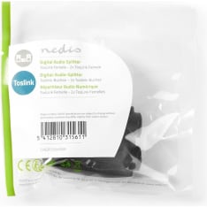 Nedis CAGP25940BK TosLink splitter