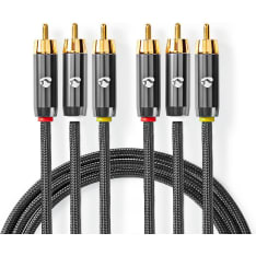 Nedis 2 m 3x RCA male-male composite video cable