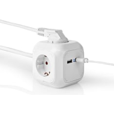 Nedis 4-way grounded 1.5m extension cord cube