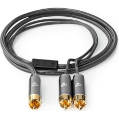 Nedis RCA uros - 2 x RCA uros subwooferkaapeli
