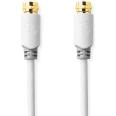 Nedis CSBW41000WT100  F uros-F uros 10.0 m Koaksiaalikaapeli