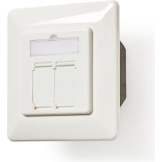 Nedis CAT6a 2-porttinen verkon seinärasia