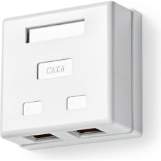 Nedis S/FTP CAT6 2-porttinen verkon seinärasia