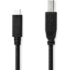 Nedis CCGB60650BK20 USB 2.0 USB-C Male to USB-B Male 2.00 m USB cable