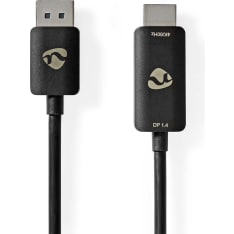 Nedis CCGP37108BK18 DisplayPort uros-HDMI liitin 1.80 m DisplayPort-sovitin