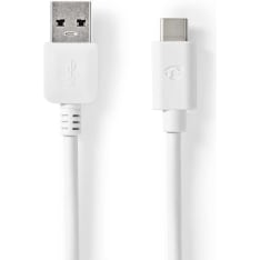 Nedis CCGW61600WT10 USB-A Uros-USB-C Uros 1.00 m USB 3.2 Gen 1 cable