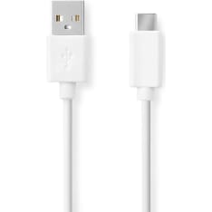 Nedis CCGB60600WT20 USB-A Uros-USB-C Uros 2.00 m USB 2.0 kaapeli
