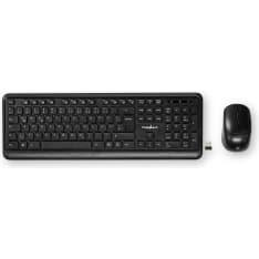 Nedis KBMCW100BKDE QWERTZ DE Hiiri ja Näppäimistö