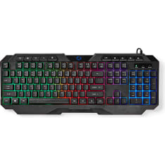Nedis GKBD110BKUS Langallinen QWERTY US Led Pelinäppäimistö