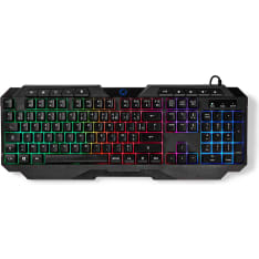 Nedis GKBD110BKFR Langallinen AZERTY FR Led Pelinäppäimistö