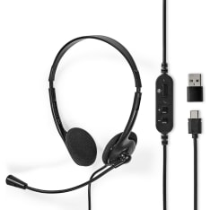 Nedis CHSTU110BK PC-headset On-Ear-Kuulokkeet