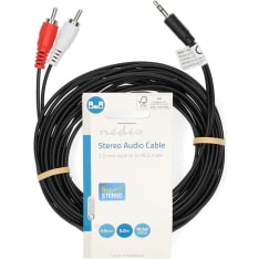 Nedis 3.5 mm uros 2xRCA uros 5.00 m stereoäänikaapeli