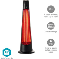 Nedis HTPA21BKW 1200W IP24 SmartLife Patio lämmitin