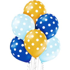 Polkadots blue colored balloons