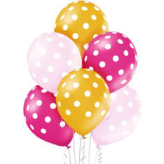 Polkadots pink balloons