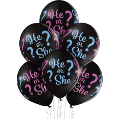 He or She balloon 6 pcs/box