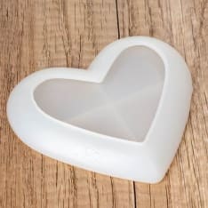 Jesmonite heart silicone mold