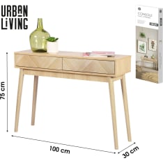 Urban Living Shelby pöytä kahdella laatikolla
