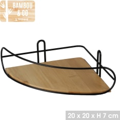 Bambou & Co bamboo corner shelf