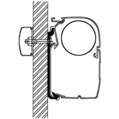 Thule OM 308040 Flat bracket, 5-set, 3.00 m