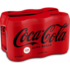 Coca-Cola Zero 0,33 l 6-pack virvoitusjuoma