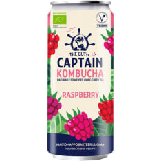 The Gutsy Captain Kombucha Raspberry -raspberry flavored kombucha drink ORGANIC 250ml