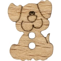 Falk Puppy olive wood button