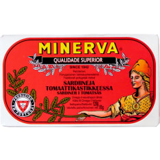 Minerva 120/85 g sardiineja tomaattikastikkeessa