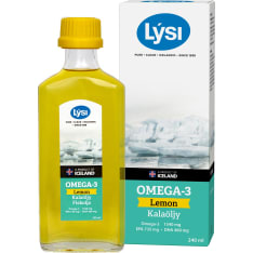 Lysi Omega-3 Lemon 240 ml kalaöljy