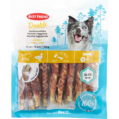 Best Friend Double ankka 12 cm 16 kpl 160 g koiran herkkuluutikku