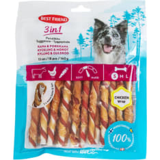 Best Friend 3 in 1 kana & porkkana 12 cm 18 kpl 160 g purutikku