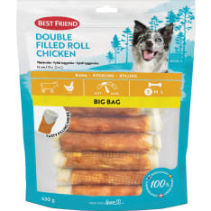 Best Friend Double filled roll chicken Big Bag 12 cm 13 pcs 430 g