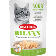 Best Friend Bilanx 55 g kananrintaa kanaliemessä kissan märkäruoka