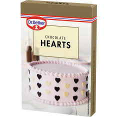 Dr. Oetker Chocolate Hearts 45 g chocolate decoration pattern