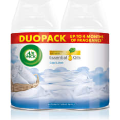 AirWick Cool Linen & Almond Blossom duopack filling