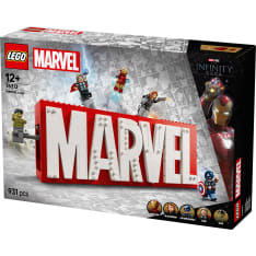 LEGO Super Heroes Marvel 76313 MARVEL-logo ja minihahmot